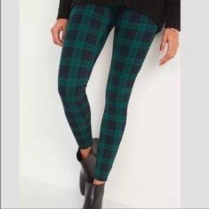 Old Navy Stevie High Rise Plaid Skinny Ponte Pant